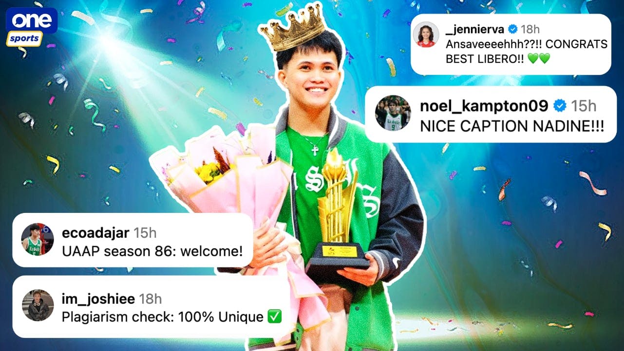 Laro na, nilaro pa: UAAP Best Libero Menard Guerrero gets a spike of humor from supportive friends

